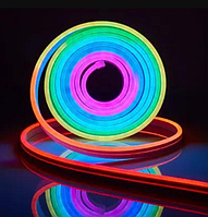 Стрічка неонова силіконова LED NEON з блоком живлення 5M 12 Вт-220 Вт Різнобарвна