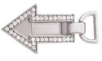 Прикраса "Стрілка зі стразами", кол. нікель, 20180