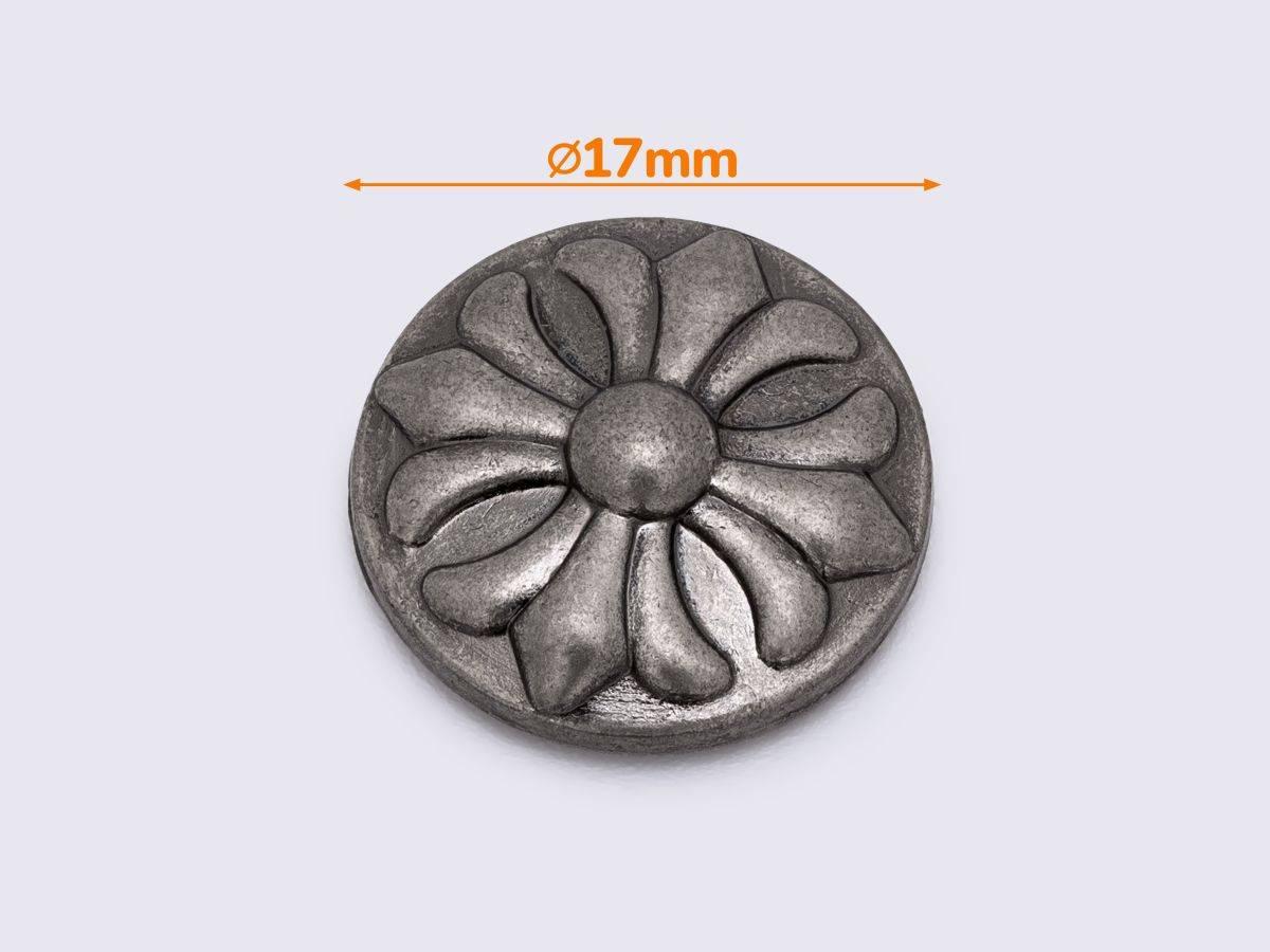 Кончо 17мм кол.старе срібло (К-008), фото 1