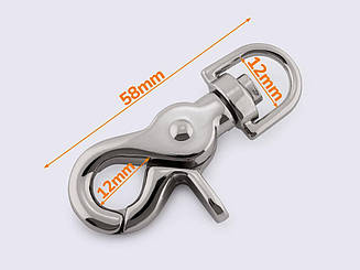 Карабін12мм кол. нікель 88-069