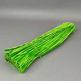 Пухнастий дріт (синель) 30 см - салатовий флуоресцентний, фото 3