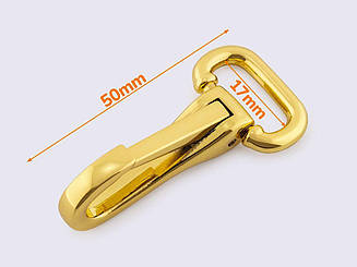 Карабін 17мм кол. жовте золото 88-074