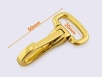 Карабін 20мм кол. жовте золото 88-098
