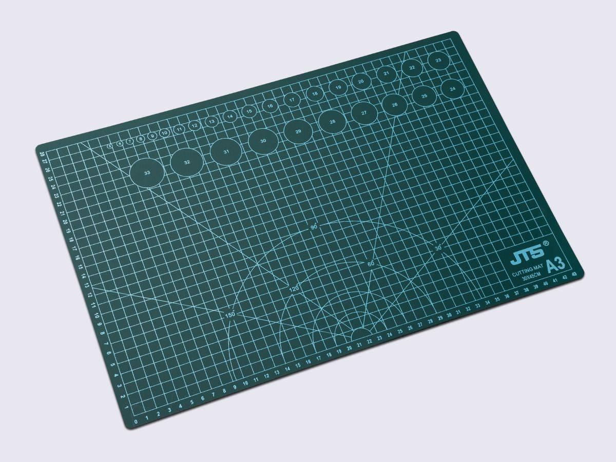 Килимок А3 для розкрою шкіри і тканини двосторонній темно-зелений тип В, фото 1