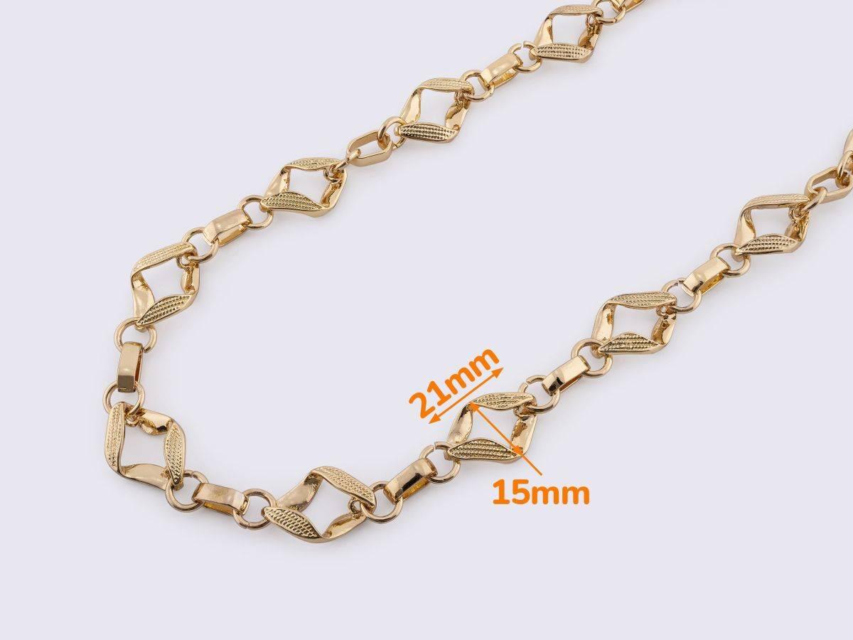 Ланцюжок (ручка) для сумки, клатча 100см Золото (88-084), фото 1