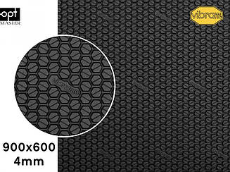 SAFE WALKING (7120), кол.чорний (AA), т. 4мм еластична гума для підошв Vibram