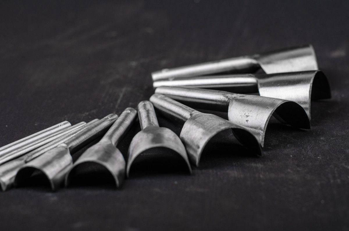 Комплект з 10 висічок для закінчення ременя напівкруглої форми (87-1528), фото 1