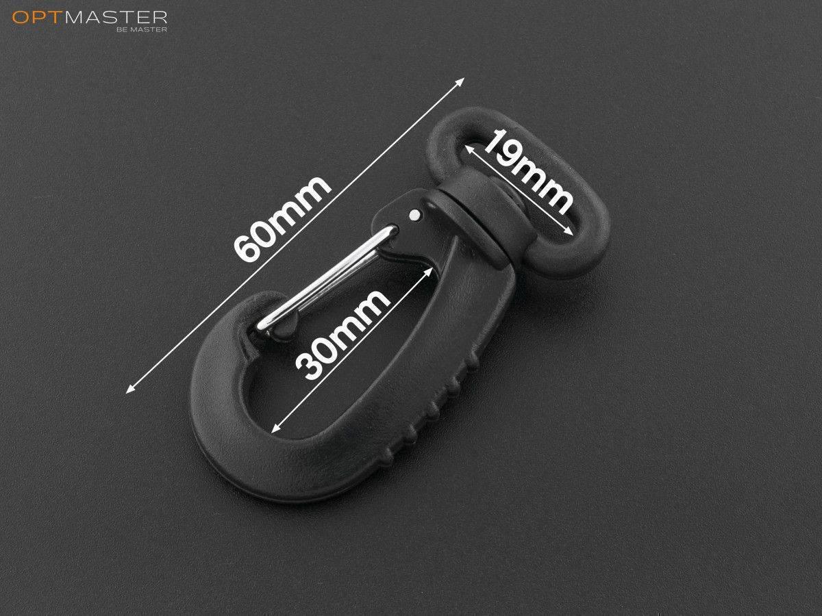 Карабін пластиковий 19 мм чорний КБ-2211, фото 1