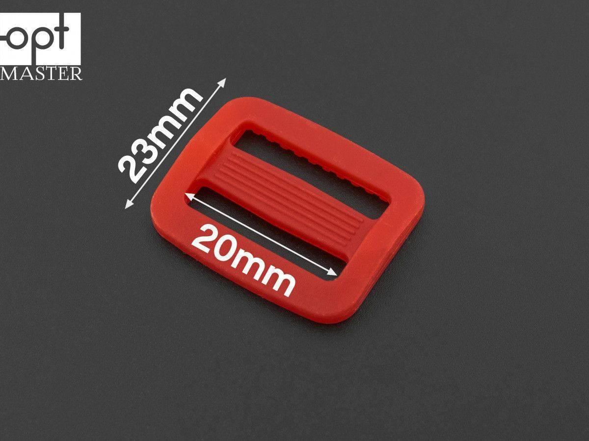 Пряжка рамка 20 мм пластикова червона РП/2-(B)20084, фото 1