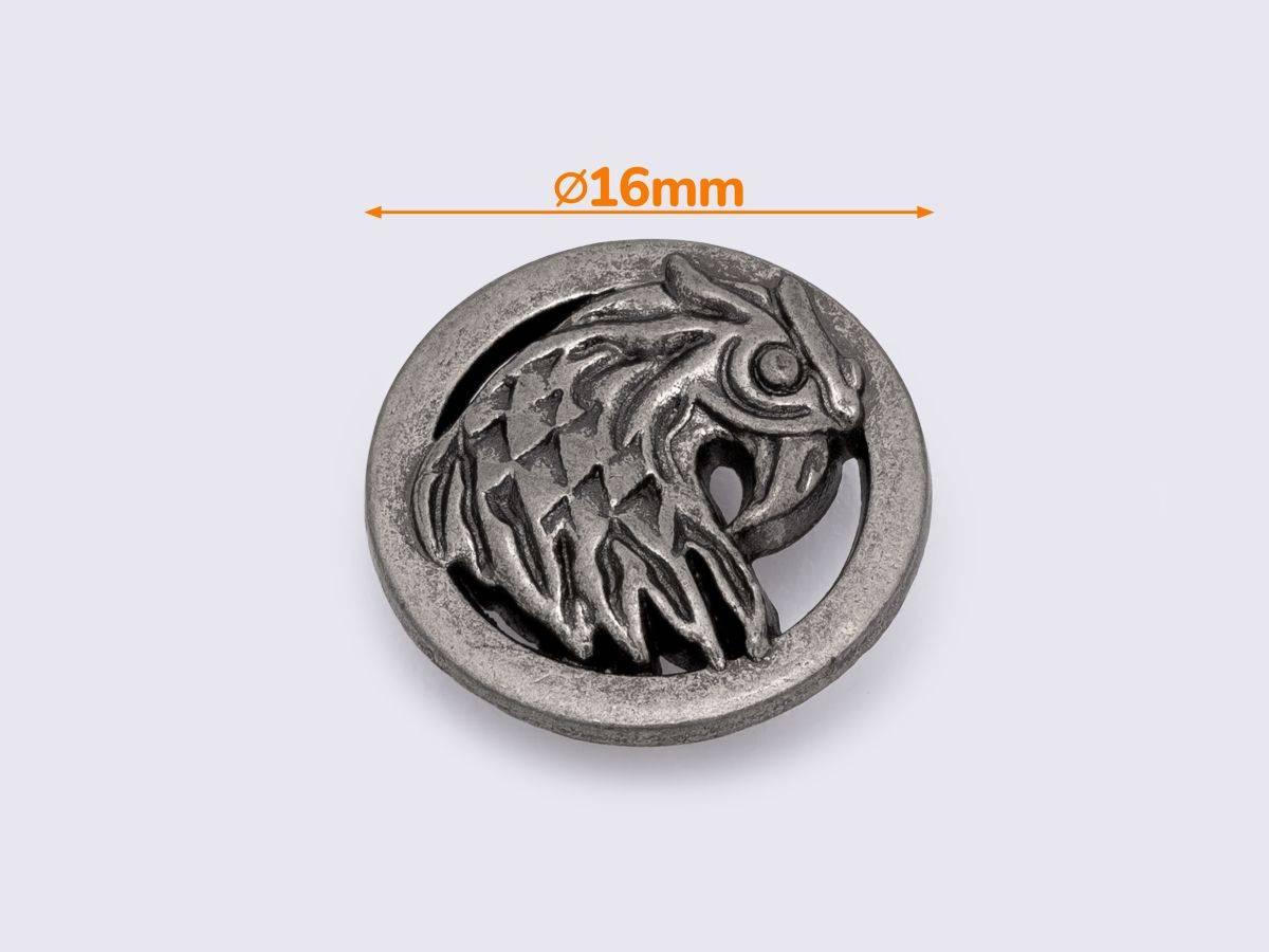 Кончо 16мм кол.старе срібло (К-114), фото 1