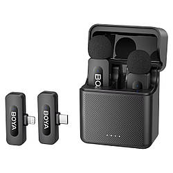 Мікрофон петличний бездротовий BOYA BY-V3 Combo (Lightning, Type-C) black