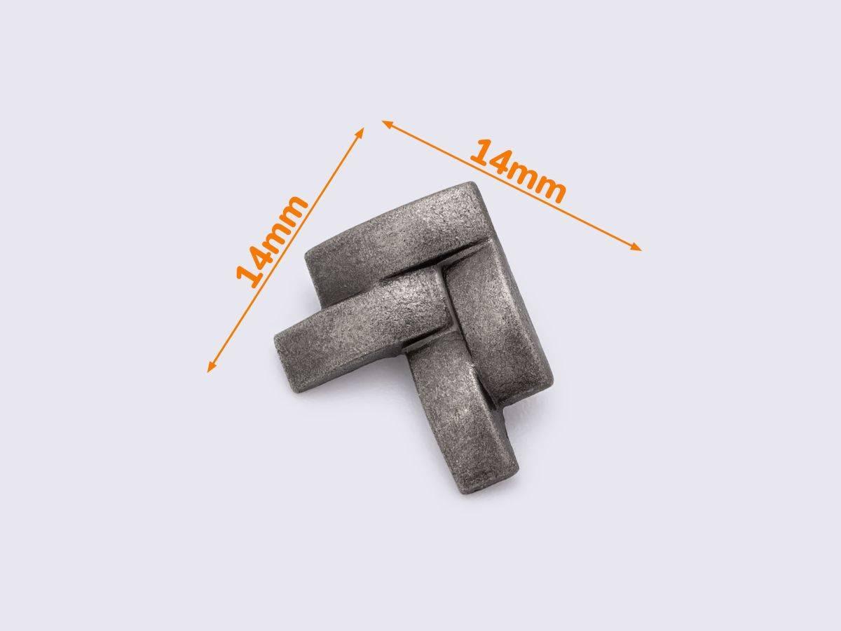 Кончо 14*14мм кол.старе срібло(К-051), фото 1