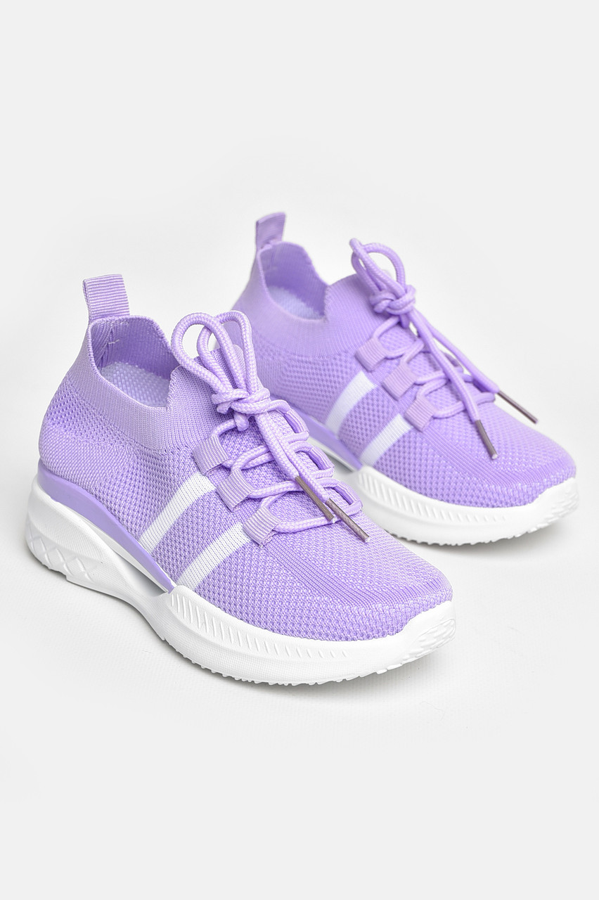 Кросівки дитячі текстильні бузкового кольору 206147T Безкоштовна доставка, фото 1