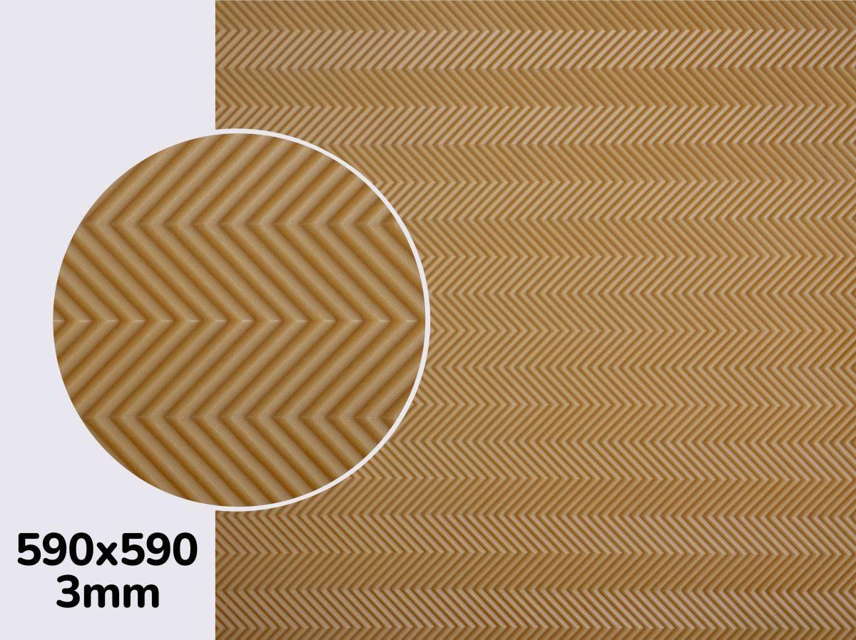 Профілактика каучукова Wave Rubber, р. 590*590*3.0 мм, кол. бежевий, фото 1