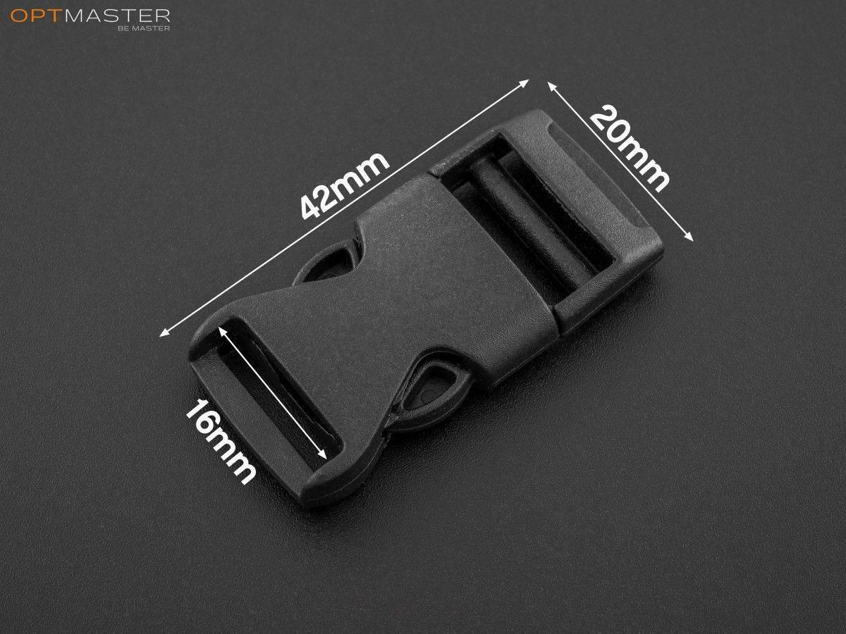 Застібка фастекс 16 мм пластик, кол. чорний, арт. ФК-1520, фото 1