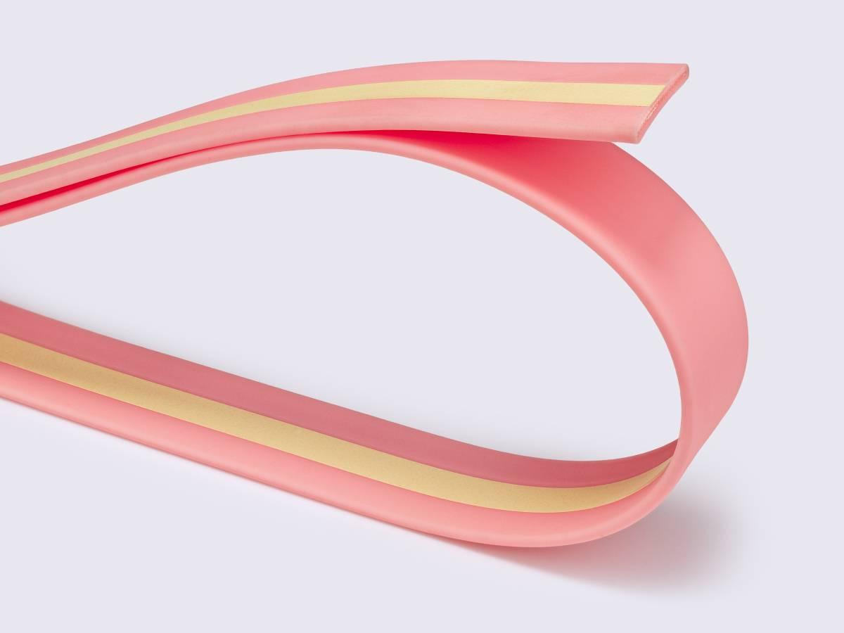 Стрічка ПВХ світловідбиваюча 19*2мм рожева GH-002, фото 1