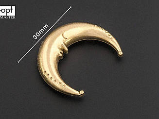 Прикраса для сумки 30мм, "Місяць" (65-173)