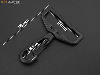 Карабін 38мм кол. чорний матовий 65-441