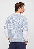Чоловічі футболки GAP у смужку 1159844168 (Синій/Білий XL), фото 2