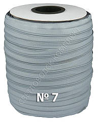 Спіральна блискавка метражна №7, 200 м в бобіні, цв. світло-сірий (С396)