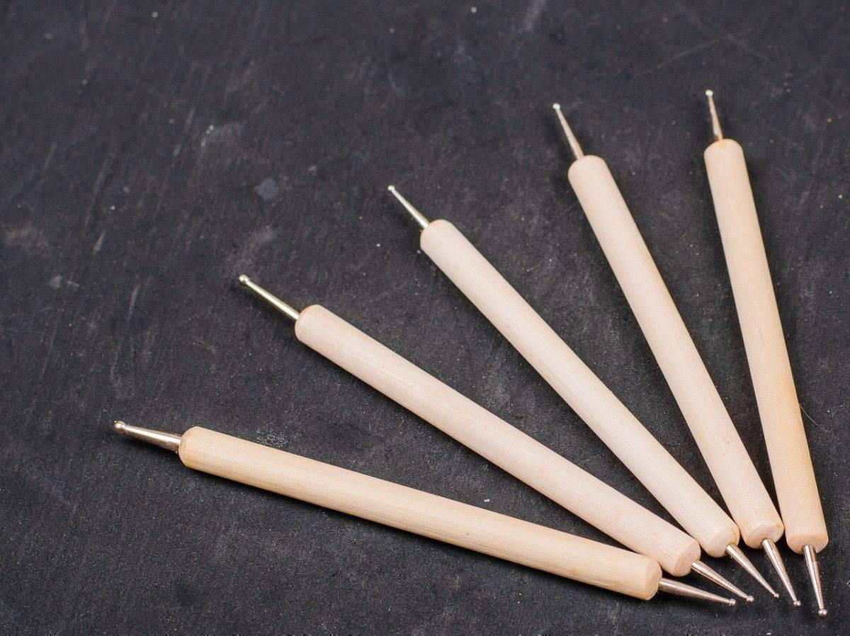 Набір з 5 шт стилусів для тиснення по шкірі (87-1479), фото 1