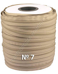 Спіральна блискавка метражна №7, кол.оливковий (С172), 200 м в бобіні