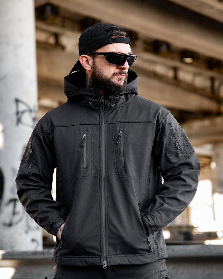 Міська тактична куртка MAXIMUS софтшел darck grey ПП7988, фото 1