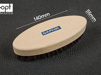 Щітка для взуття Saphir Polisher Brush, овальна, з темною щетиною, 13,6х5,6см (2640014)