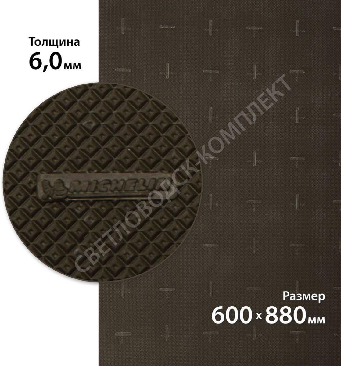 Гума набоєчна XA013 TWO MICHELIN (Франція), р. 600*880*6мм, кол. цв. темно-коричневий (d.brown), фото 1