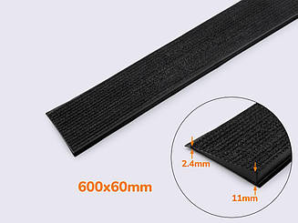 Клин / косяк гумовий, р. 10*60*600мм, кол. чорний