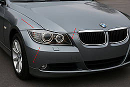 Накладки на фари для BMW 3 серія E-90/91/92/93 (ABS-пластик) (2 шт.)