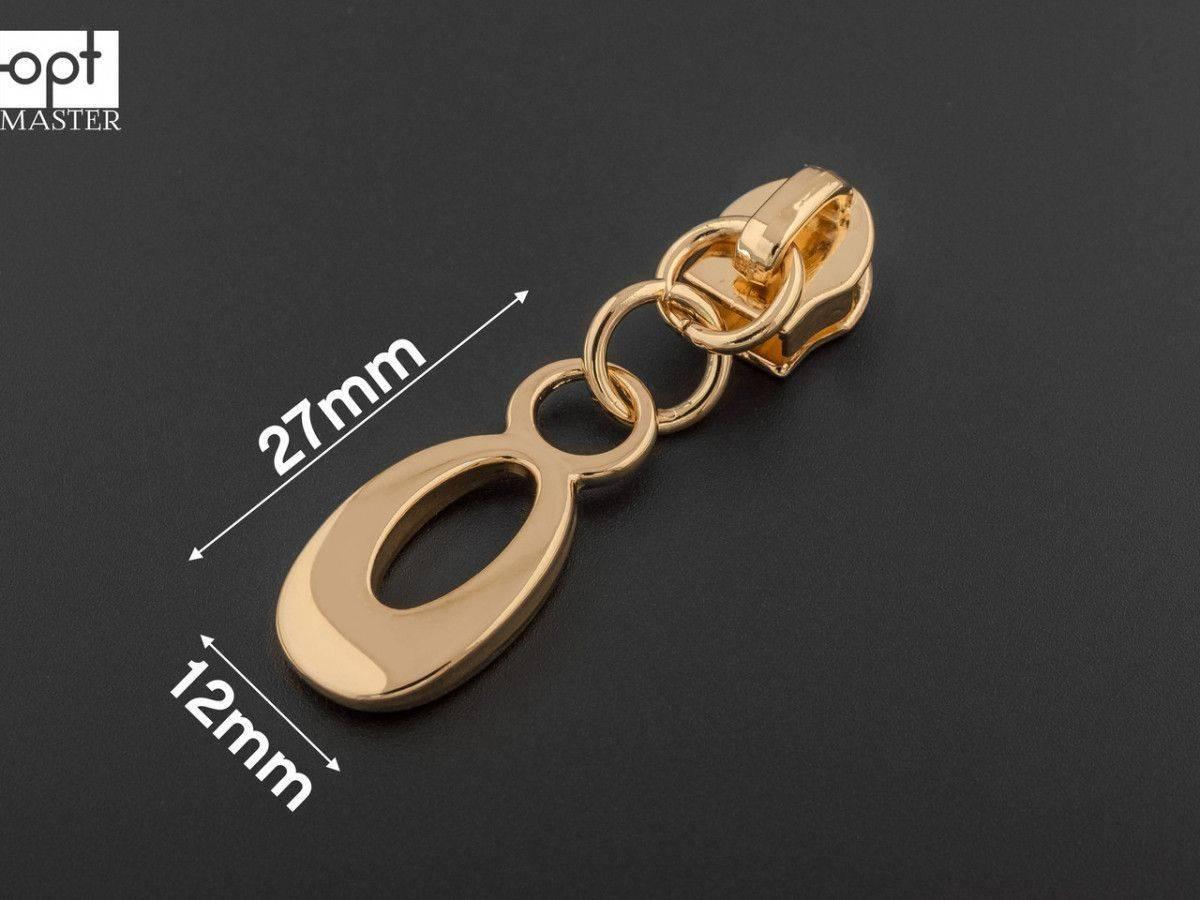 Бігунок №5 на спіральну блискавку 65-247, золото (без фіксатора), фото 1