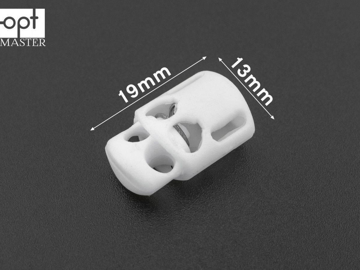 Фіксатор шнура пластик, арт. ФШ-(B)1006, кол. білий, фото 1