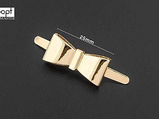 Прикраса "бант" 25мм, кол. золото (65-178)