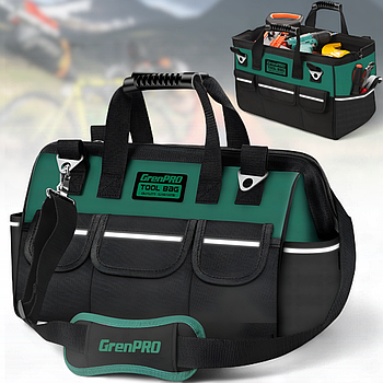 Сумка для зберігання та перенесення інструментів на 50л з жорстким дном та плечовим ременем 52х29х33 см