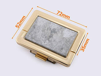 Замок для сумки 52*72мм кол. золото 88-027