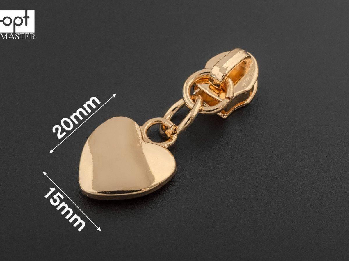 Бігунок №5 на спіральну блискавку 65-253, золото (без фіксатора), фото 1