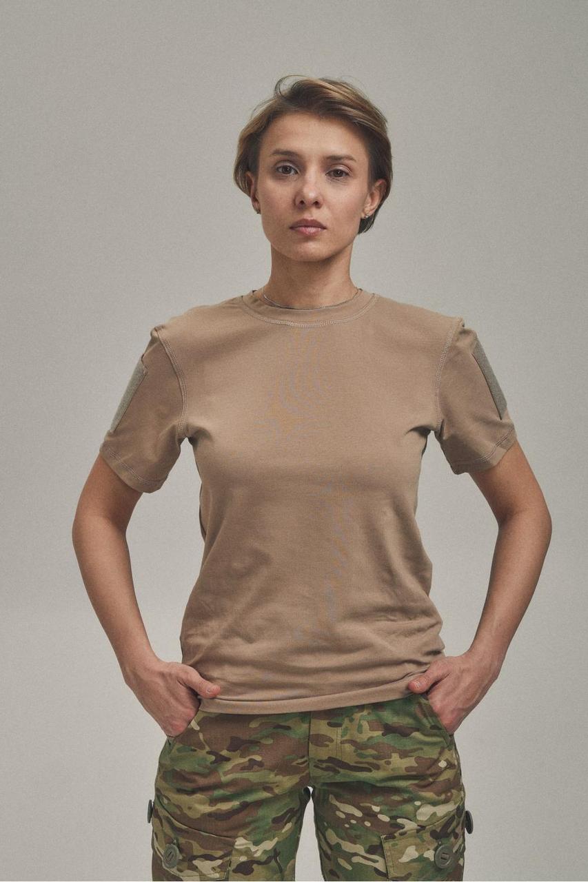 Футболка жіноча матеріал Кулір, Койот, фото 1