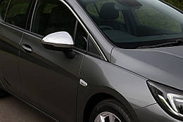 Накладка на дзеркала для Opel Astra K 2016-2021 Нержавіюча сталь (2 шт)