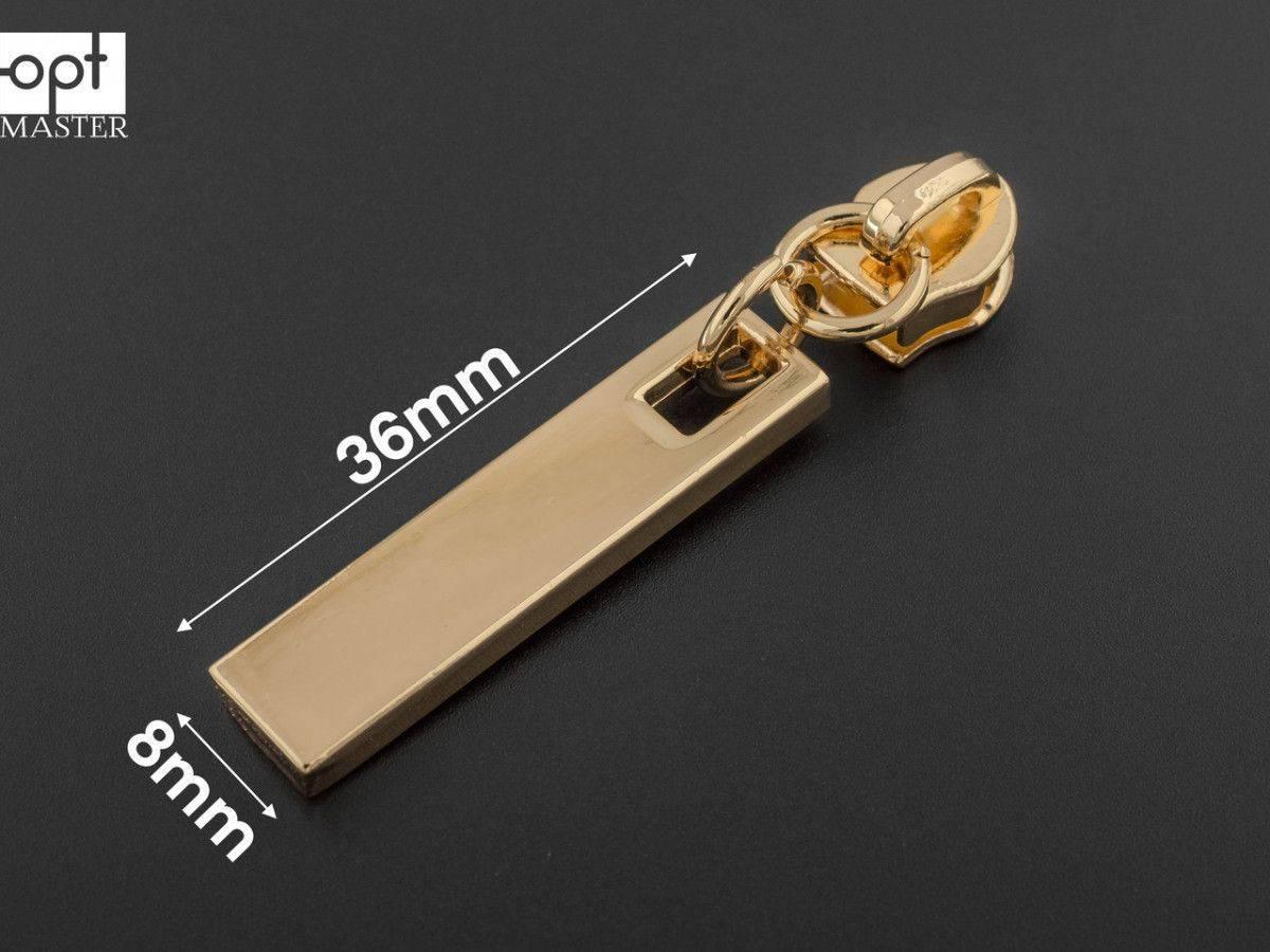 Бігунок №5 на спіральну блискавку 65-254, золото (без фіксатора), фото 1