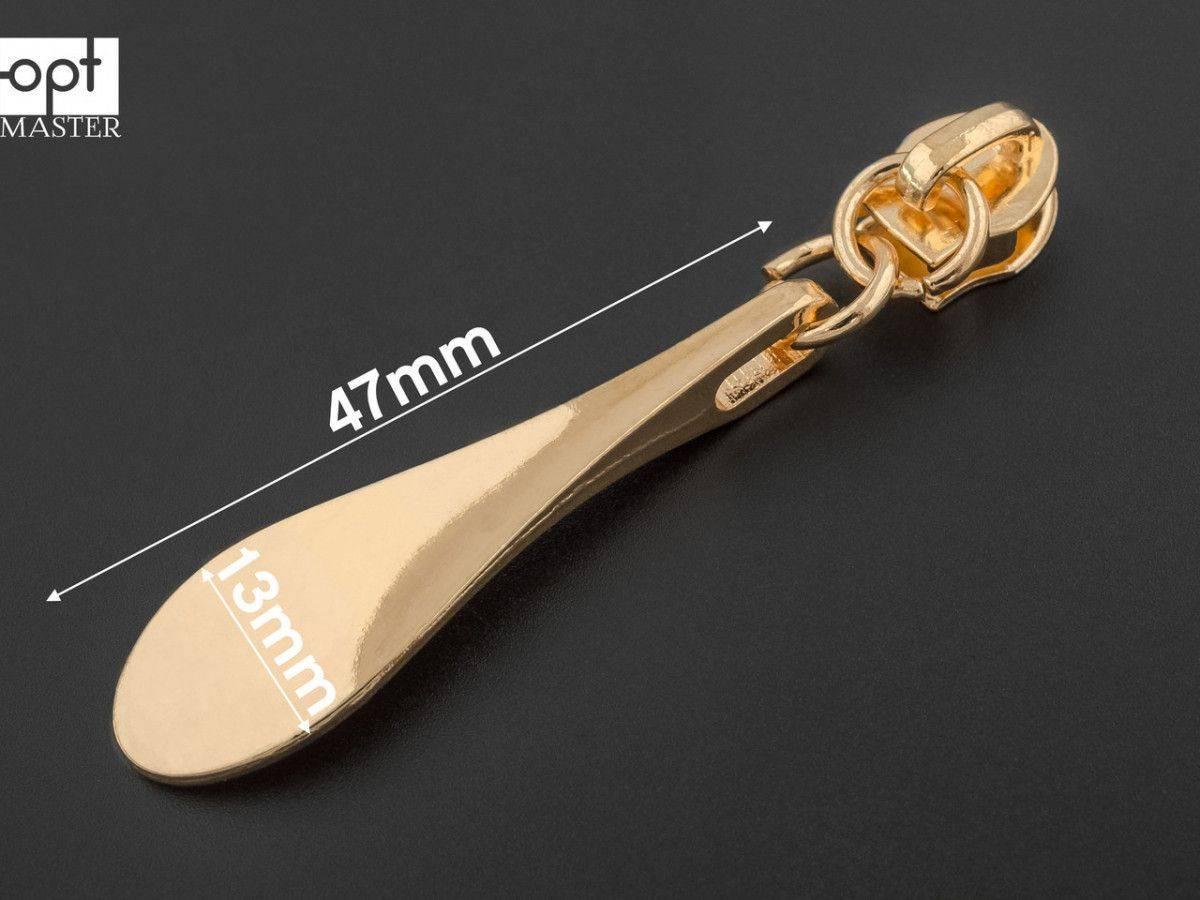 Бігунок №7 на спіральну блискавку 65-244, золото (без фіксатора), фото 1