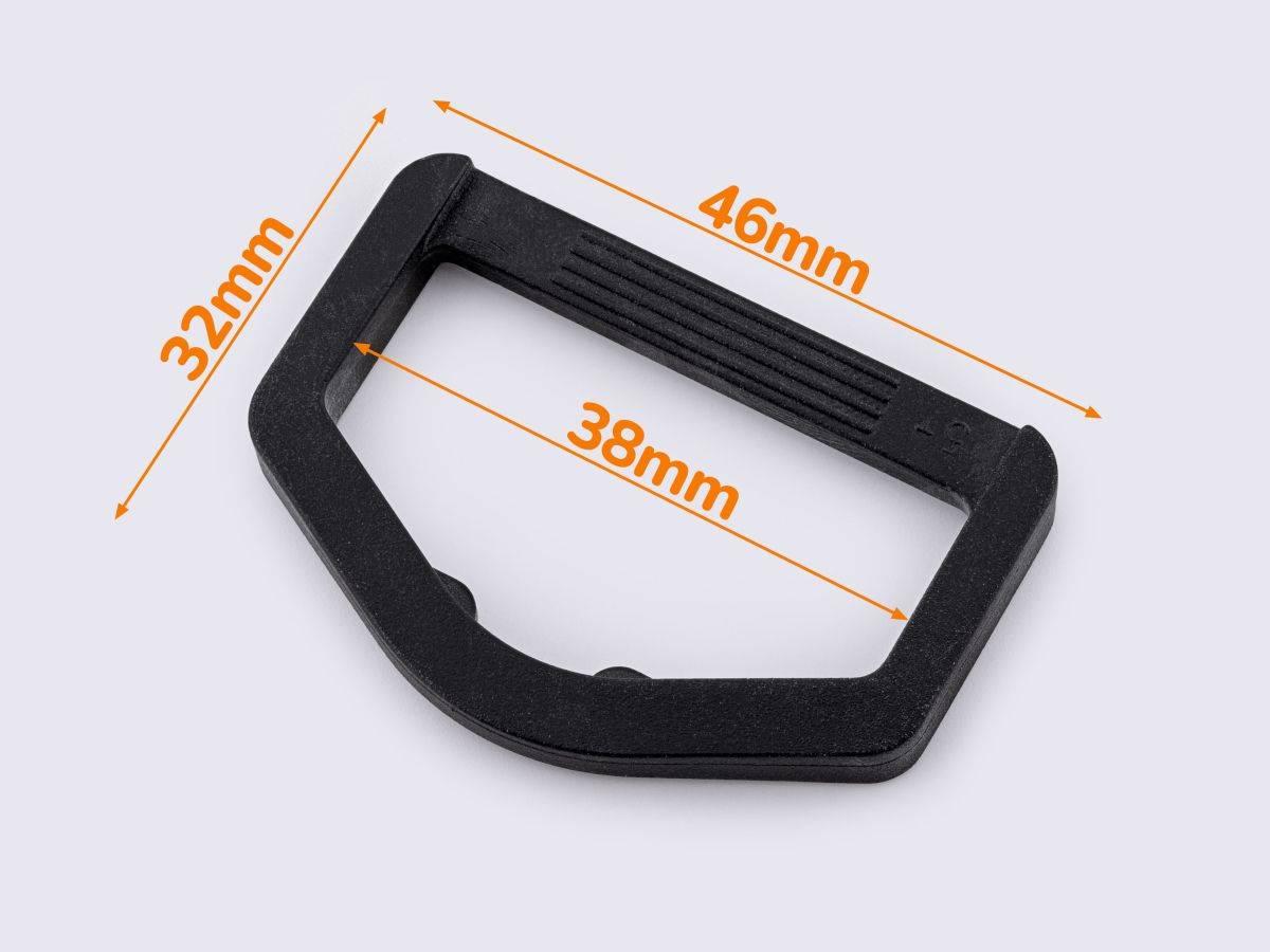 Півкільце пластикове 38 мм чорне ПК-3812, фото 1