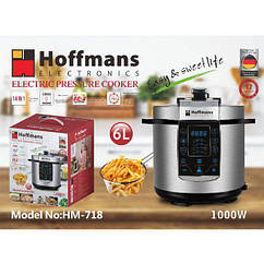 Мультиварка Hoffmans HM-718 6л 1000 Вт електрична скороварка