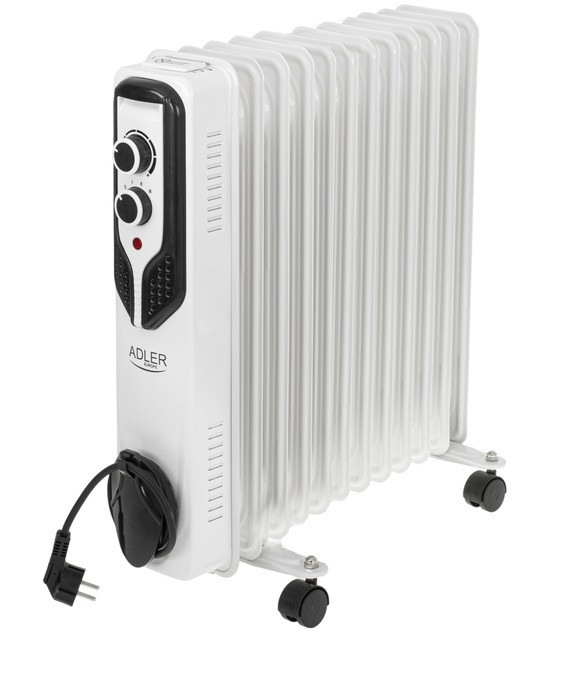 Новий європейський масляний радіатор 2500 Вт, 11 ребер Adler AD 7817 з Європи з гарантією, фото 1