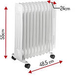 Новий європейський масляний радіатор 2500 Вт, 11 ребер Adler AD 7817 з Європи з гарантією, фото 3