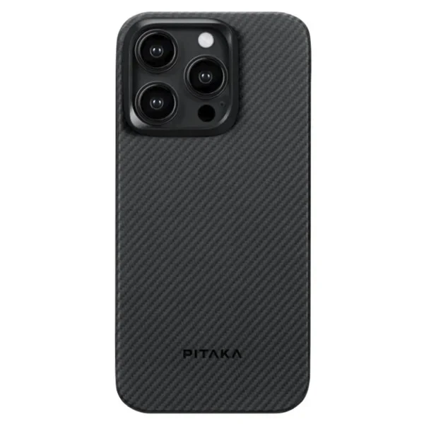 Чохол-накладка Pitaka MagEZ 4 600D case Twill для iPhone 15 Pro Max Black Gray (KI1501PMA), фото 1