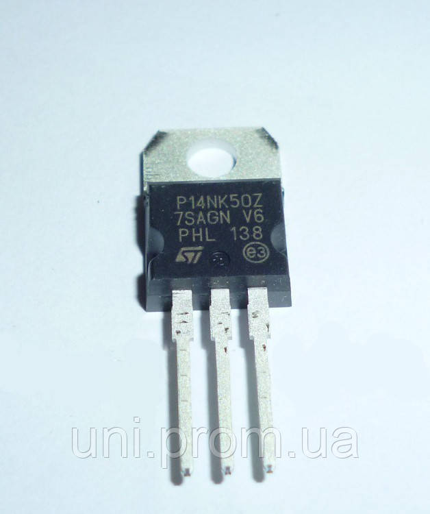 транзистор STP14NK50Z 14a 500v TO220 - фото 1 - id-p480549452