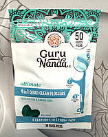 Зубочистки 4 в 1 GuruNanda Quad Clean Floss Picks