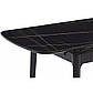 Розкладний стіл Sento 120-180х80 см чорний матовий з керамічною стільницею на дерев'яних ніжках, фото 6