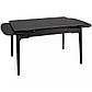 Розкладний стіл Sento 120-180х80 см чорний матовий з керамічною стільницею на дерев'яних ніжках, фото 3